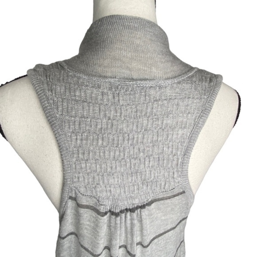 Maurices Cardigan Sweater Vest Gray Striped Knit Sleeveless Open Front Size XL - Picture 7 of 14